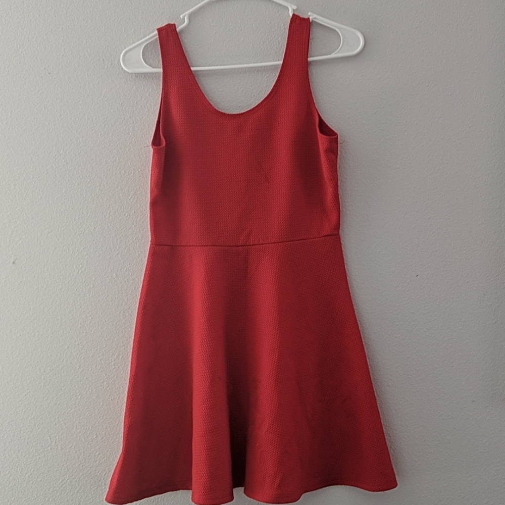 Red tank dress